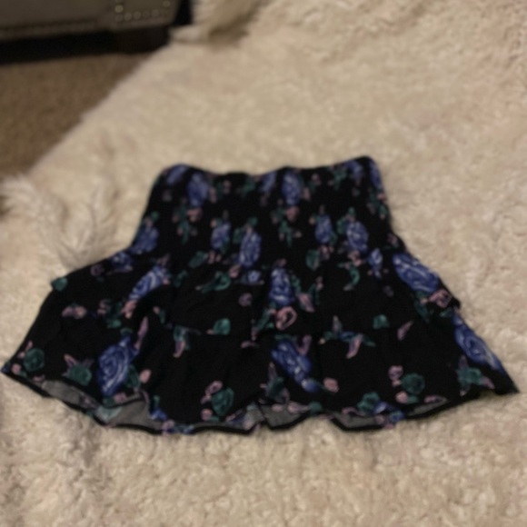 Vintage Wild Fable Floral Print Smocked Ruffle Mini Skirt top NWOT fairycore - Picture 1 of 5